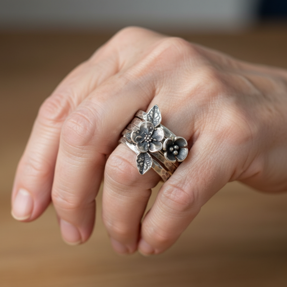 Plata Anillo romántico para momentos especiales