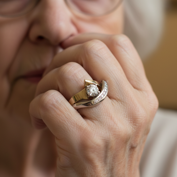 Oro Anillo impresionante para uso diario