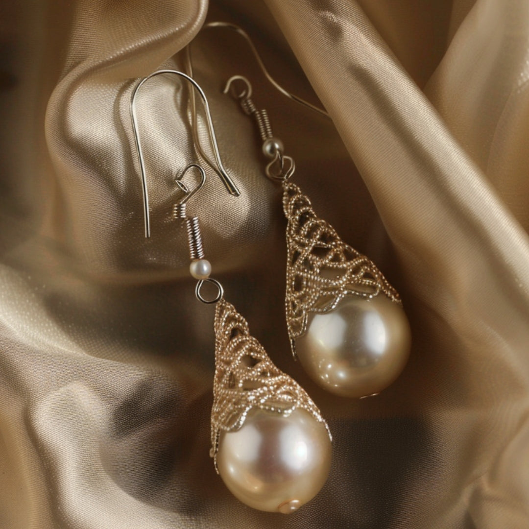 Oro Pendiente hermoso con estilo único