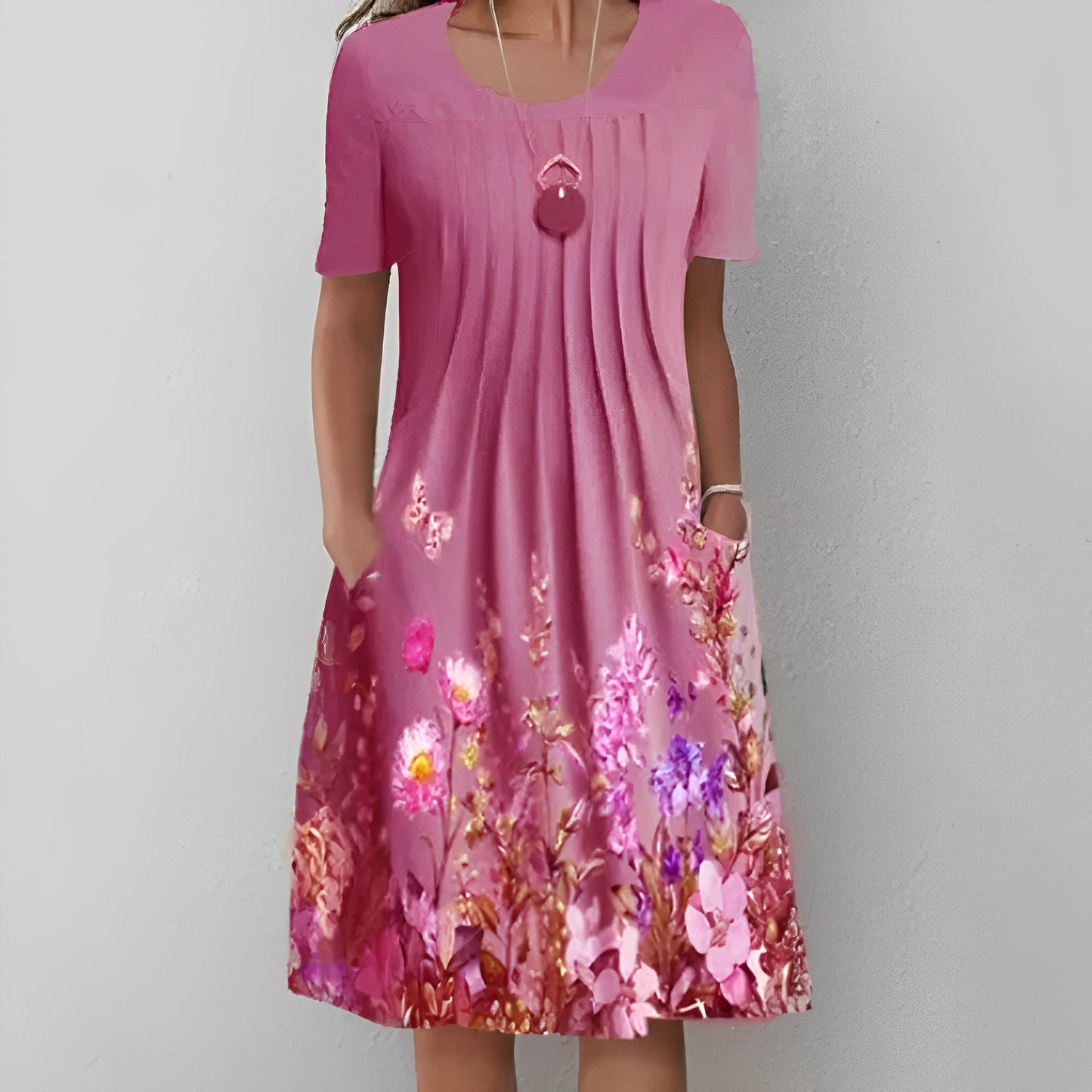 KL | Vestido midi con estampado floral