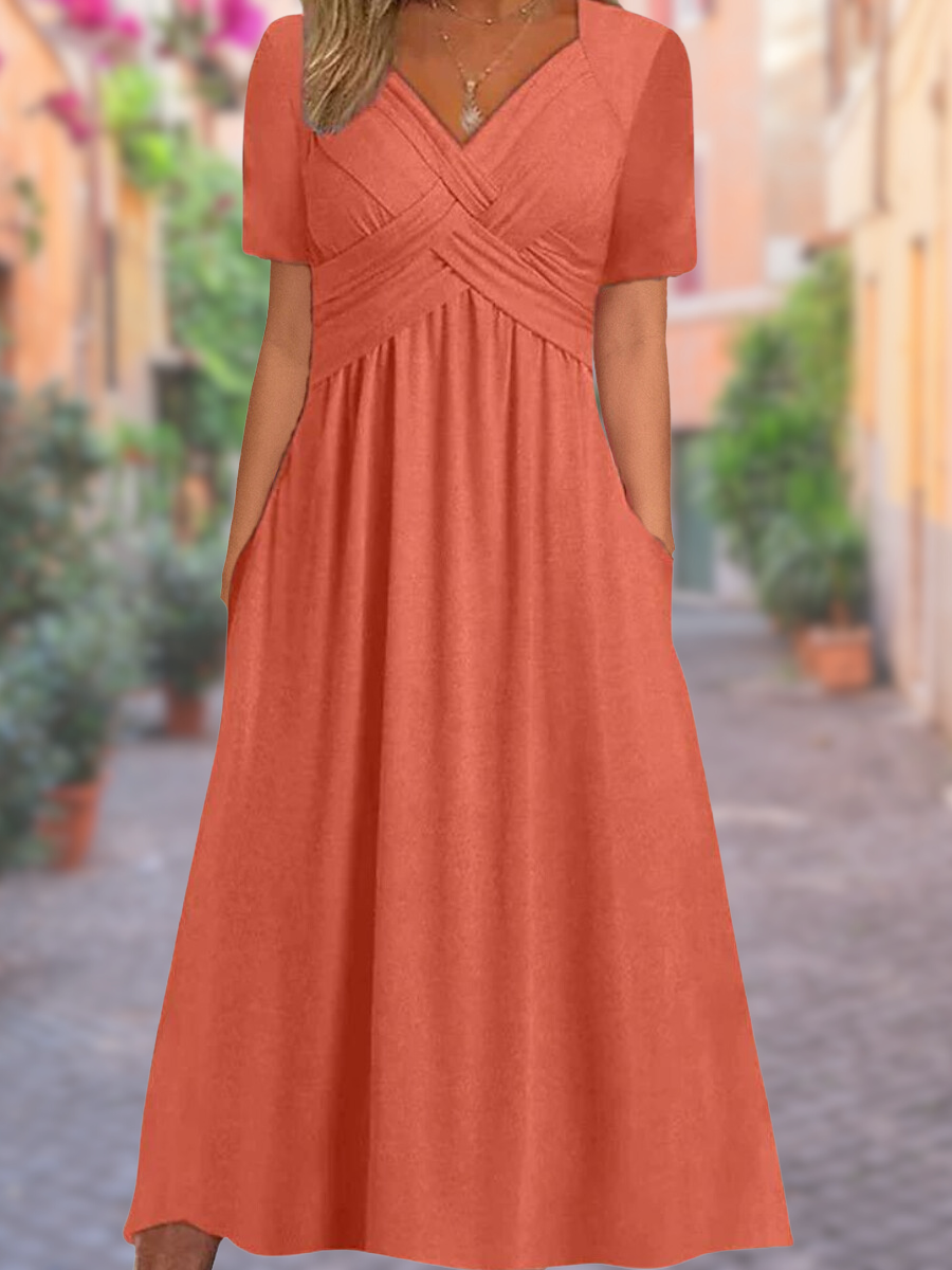 KL | Vestido sencillo con escote en V