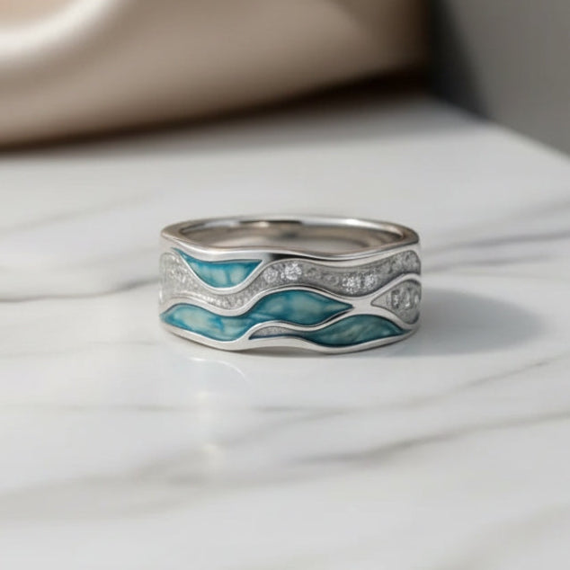 Plata Anillo clásico con encanto atemporal