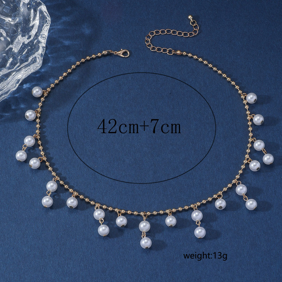 Perla Collar vintage hecho a mano