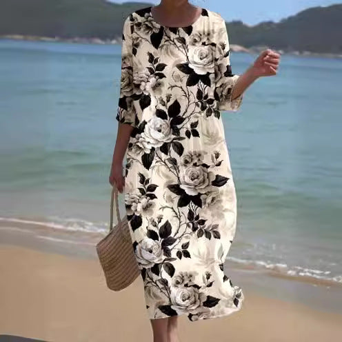 KL | Maxi vestido con estampado floral