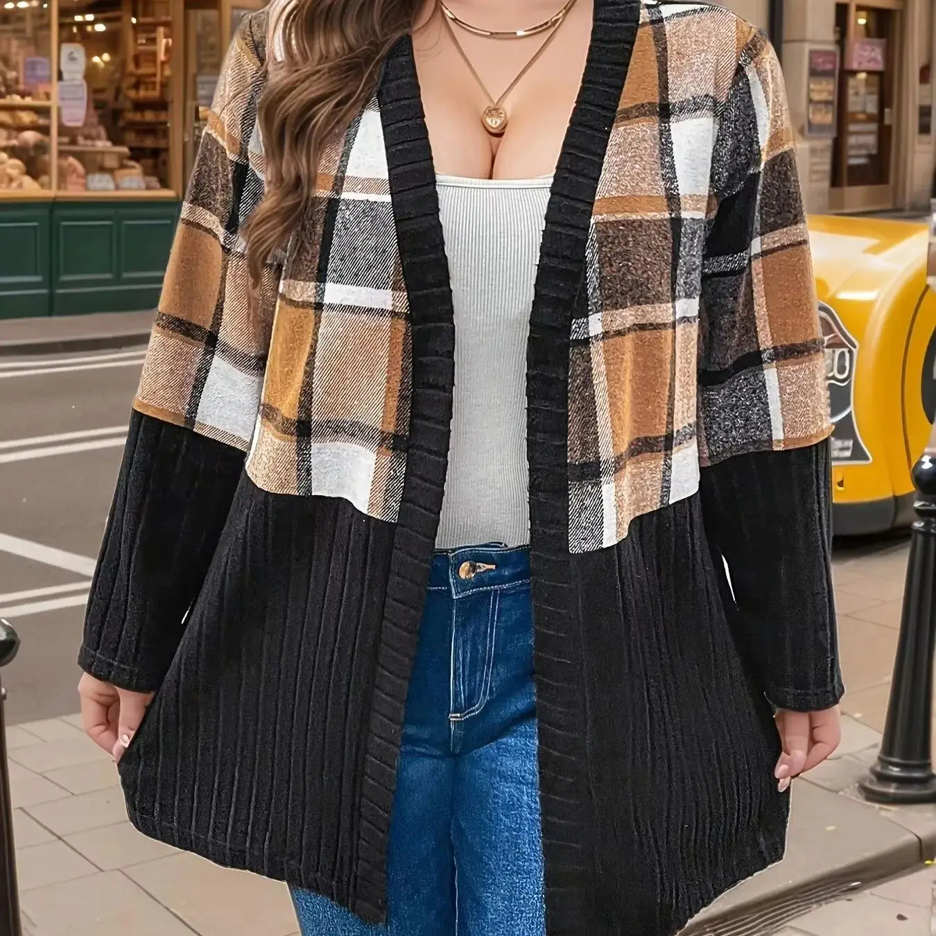 Moderno y minimalista Chaqueta de punto