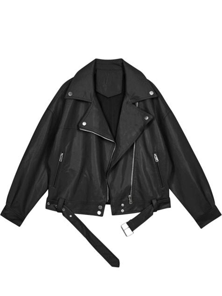 CM | Chaqueta de cuero oversize