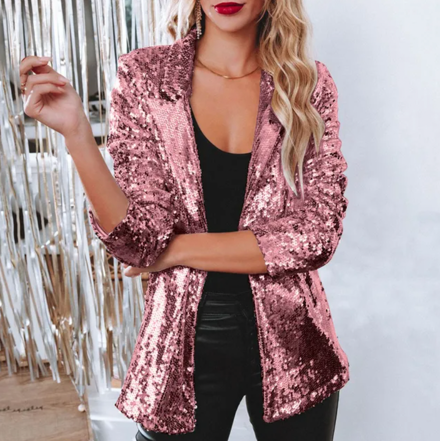 CM | Blazer de lentejuelas para mujer