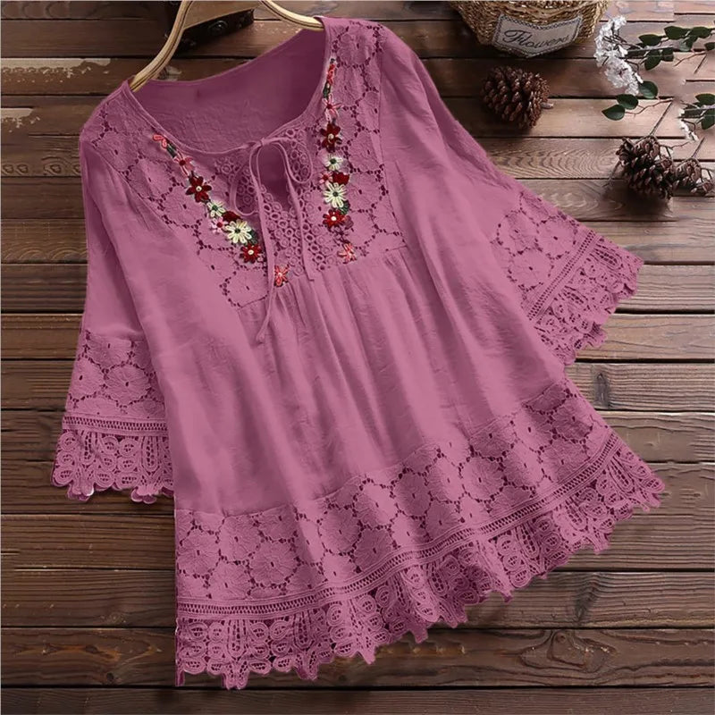 Fresco y femenino Camisa