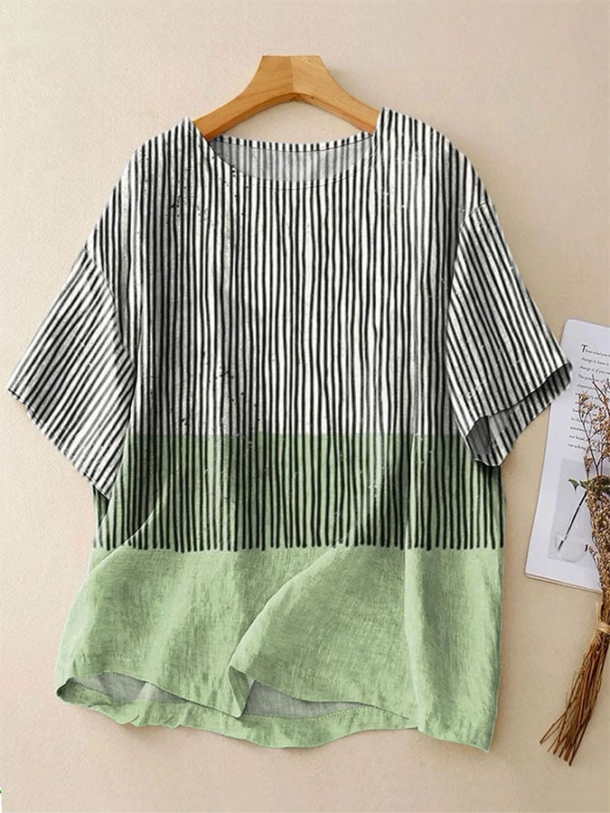 Women's Casual Plaid Print Top
