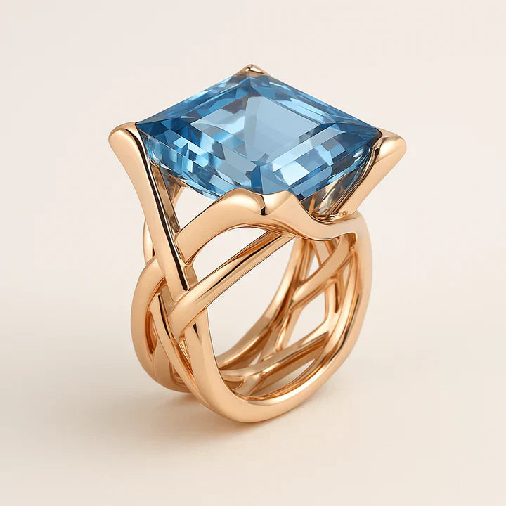 Oro Anillo clásico con encanto atemporal