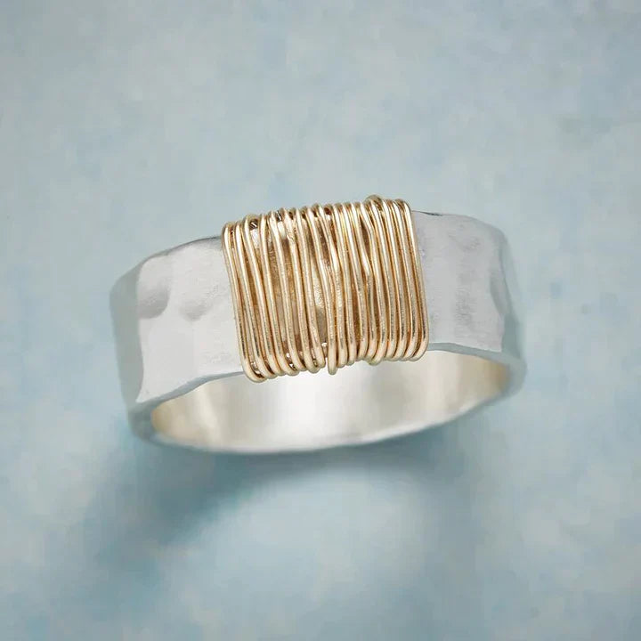 Oro Anillo vintage hecho a mano