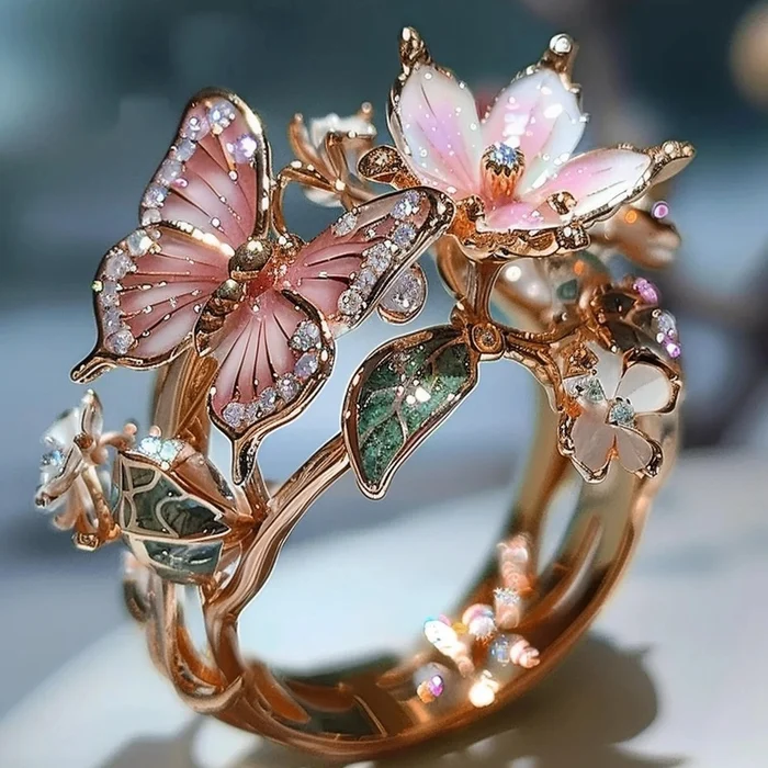 Oro Anillo elegante para toda ocasión