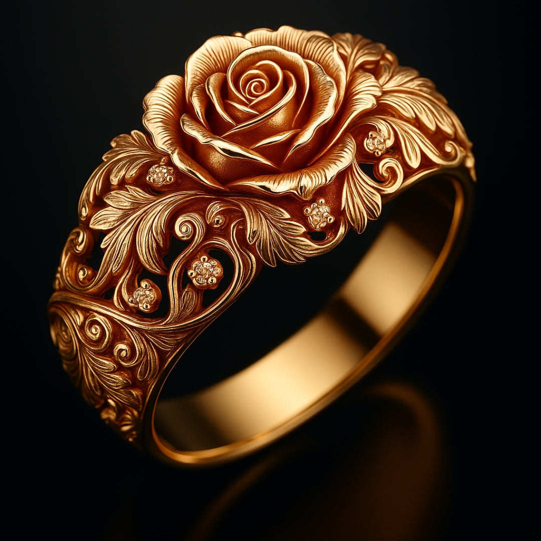 Oro Anillo impresionante para uso diario