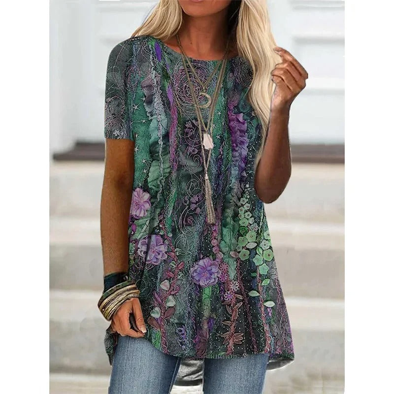 KL | Camisa estampada de inspiración boho