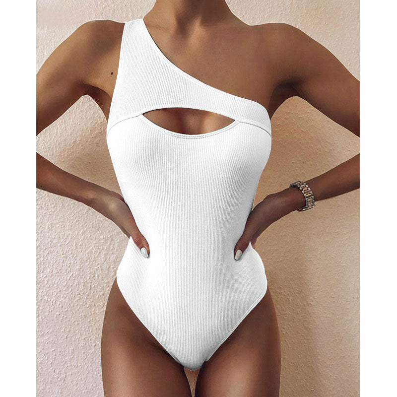 Kristi® | New Bikini Color One-shoulder One-piece Swimsuit