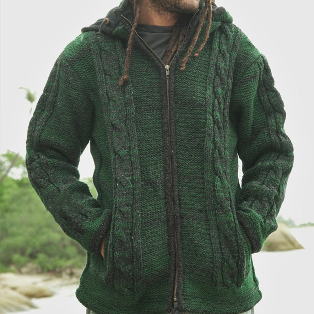 Vintage Knit Textured Cardigan Sweater elevenforest