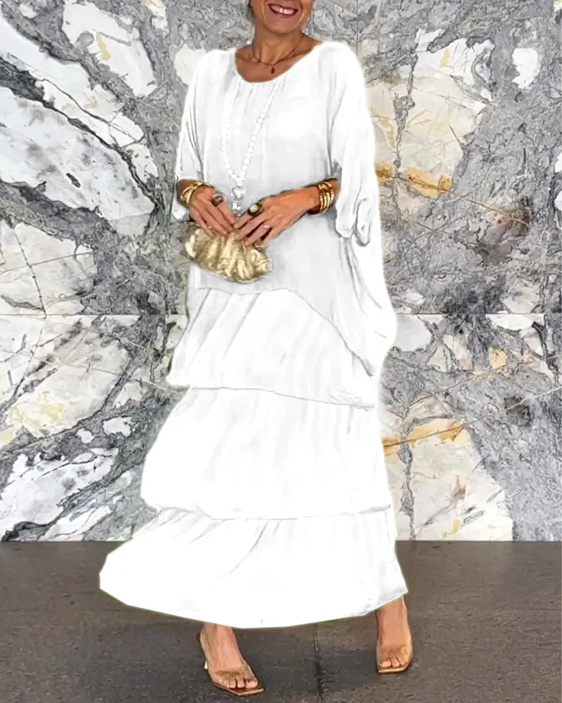 KL | Vestido maxi suelto a capas