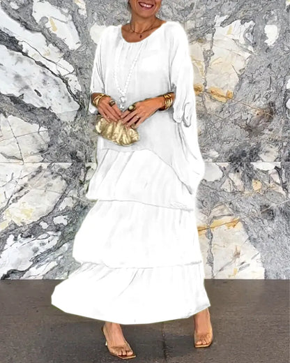 KL | Vestido maxi suelto a capas