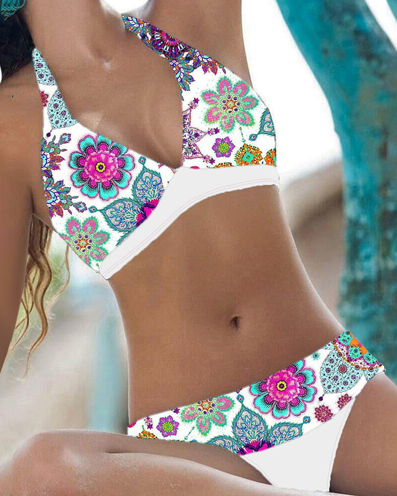 KL | Conjunto de bikini con estampado floral