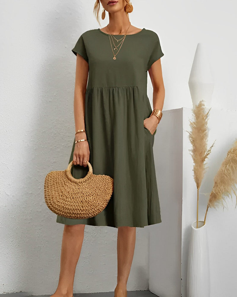 KL | Vestido midi con bolsillo lateral