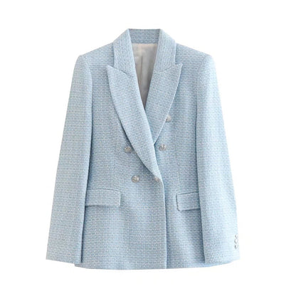 CM | Blazer de doble botonadura para mujer