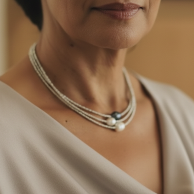 Perla Collar artesanal delicado