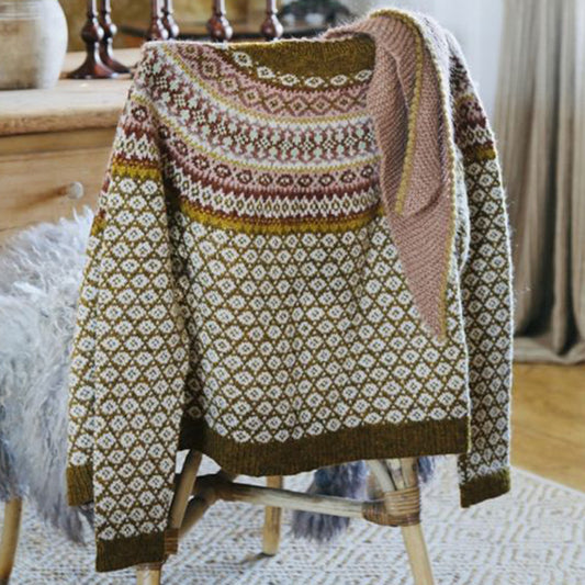 Vintage Icelandic Het Allernieuwste Boek Van Knit Jacquard Warmth Cardigan Unisex elevenforest