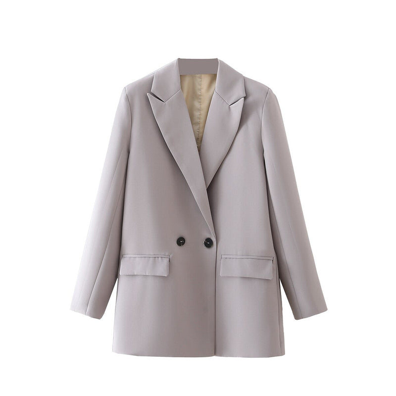 CM | Blazer de doble botonadura para mujer