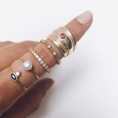 Perla Anillo elegante para toda ocasión