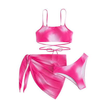 Luciana® | 3-piece Bikini Swimsuit With Laces and Beach Skirt