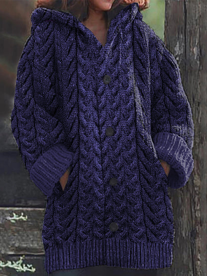 Women's Super Soft Honeycomb Aran Crew Neck Sweater elevenforest