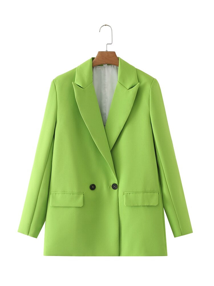CM | Blazer de doble botonadura para mujer