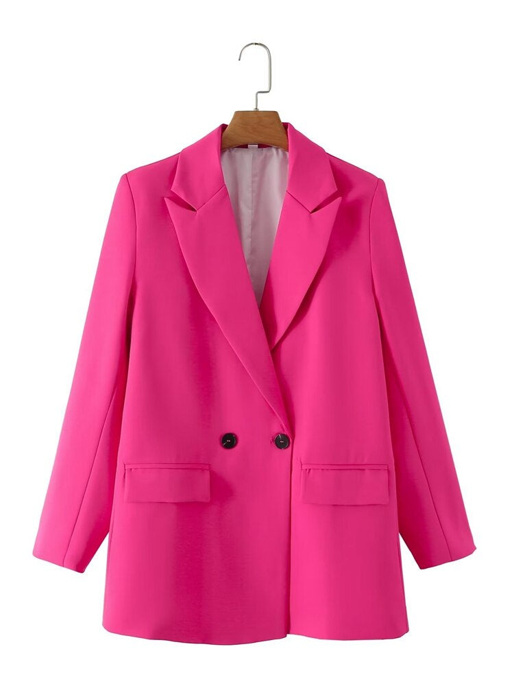 CM | Blazer de doble botonadura para mujer