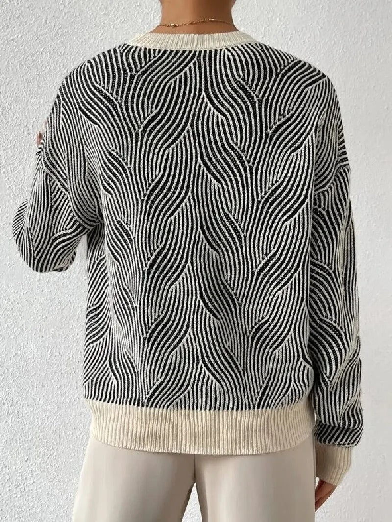 CM | Jersey relajado con estampado abstracto