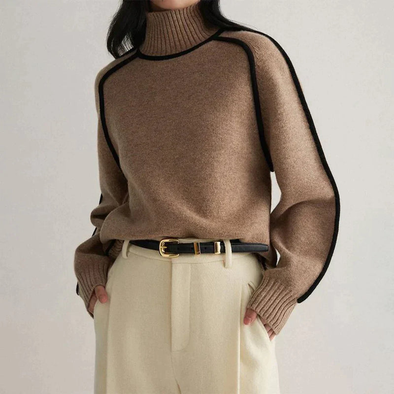 CM | Jersey café con escote alto
