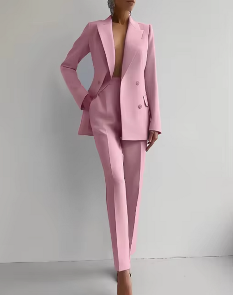 CM | Conjunto de blazer y pantalón plisado