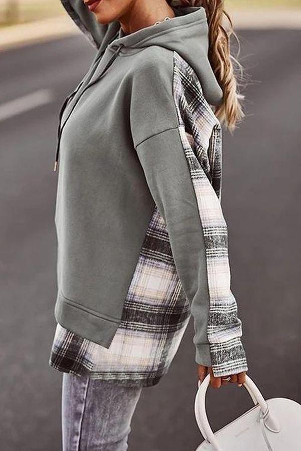 CM | Cómoda sudadera patchwork de manga larga