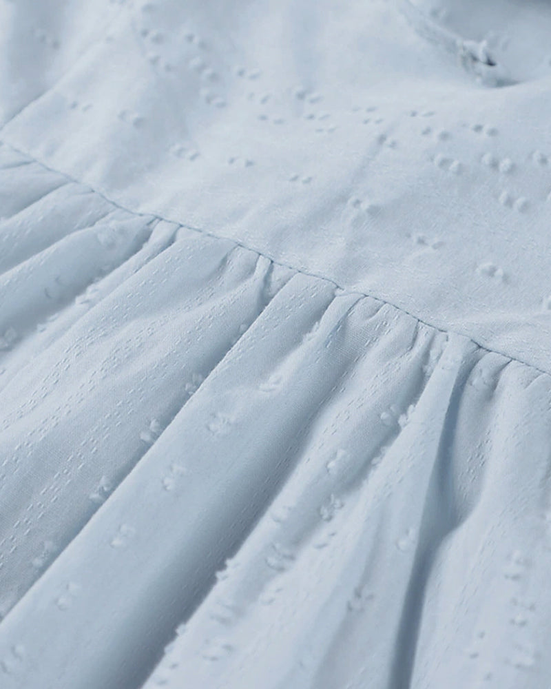 KL | Minivestido de línea A con escote en V, mangas 3/4 y bolsillos