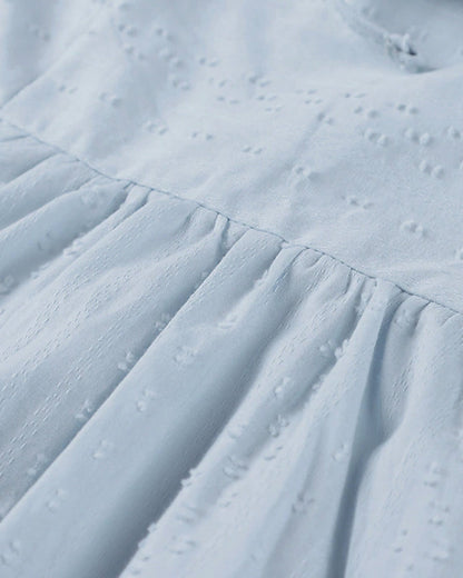 KL | Minivestido de línea A con escote en V, mangas 3/4 y bolsillos