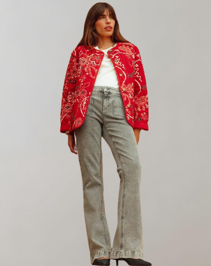 CM | Chaqueta suave estampada informal