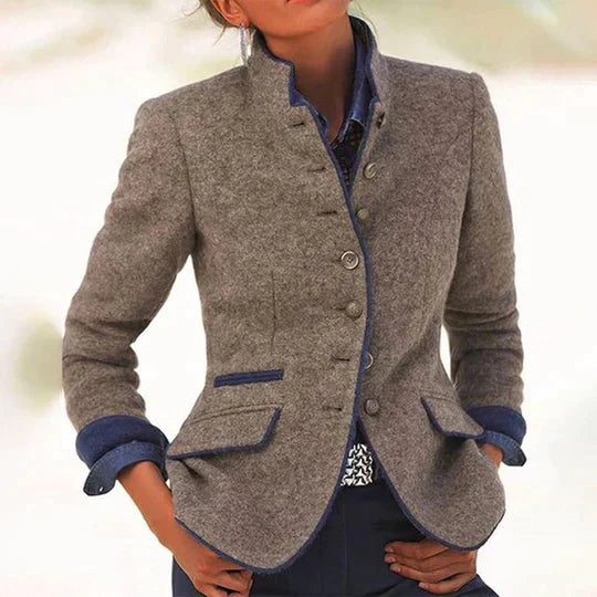 CM | Elegante chaqueta de traje a medida con cuello alto