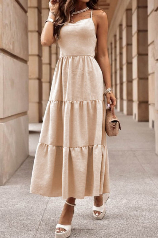 KL | Vestido multicapa con tirantes cruzados