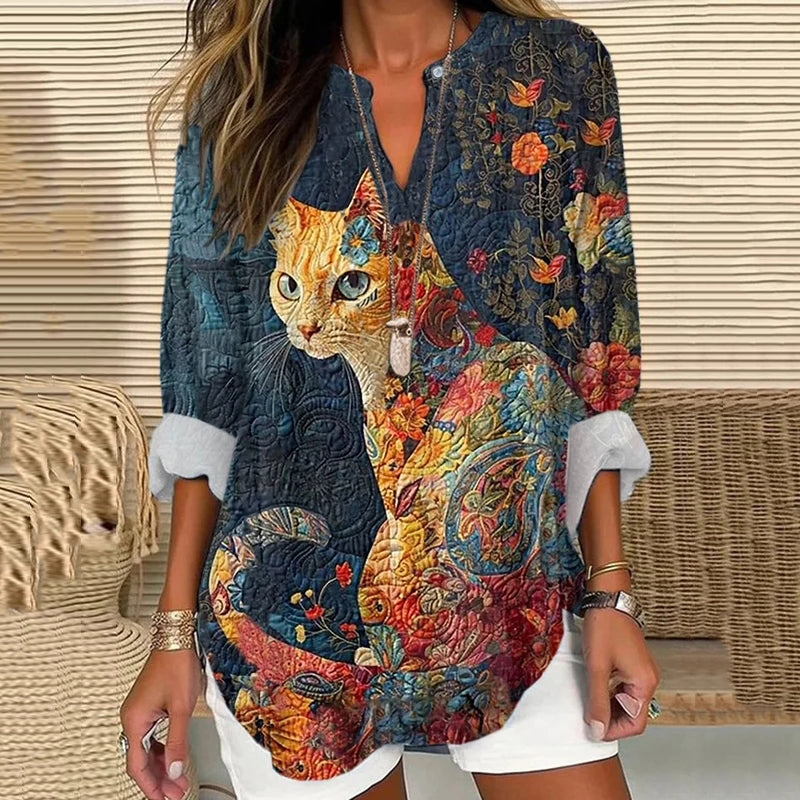 Camisa de estilo vintage atemporal