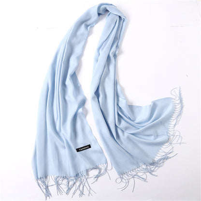 Classic Solid Color Cashmere Scarf