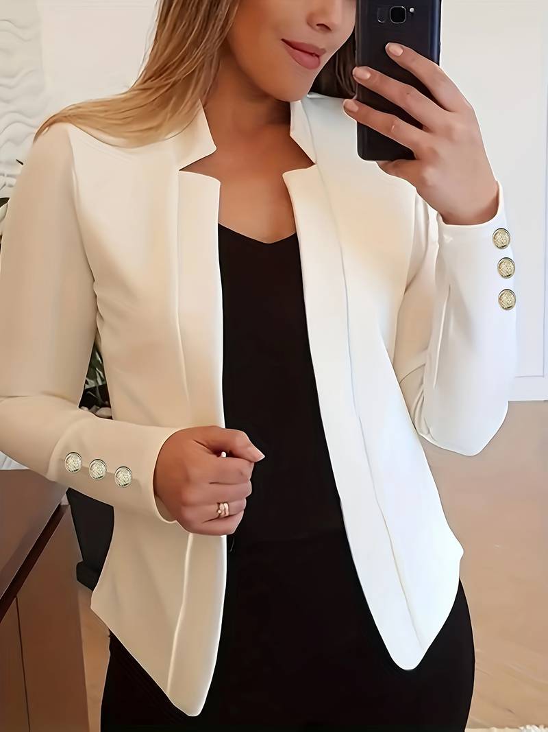 CM | blazer informal con mangas largas y botones