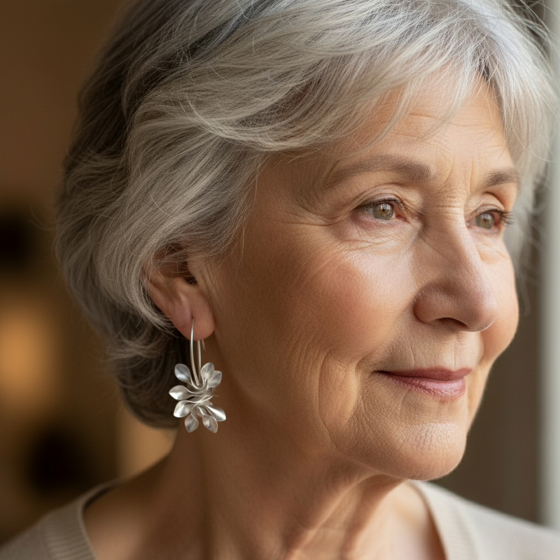 Plata Pendiente artesanal delicado