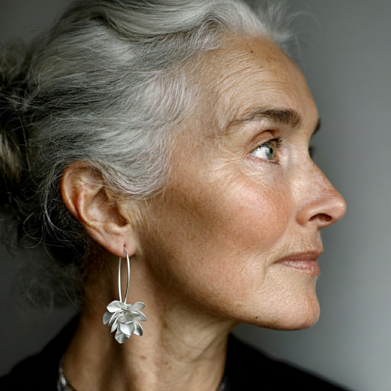 Plata Pendiente artesanal delicado