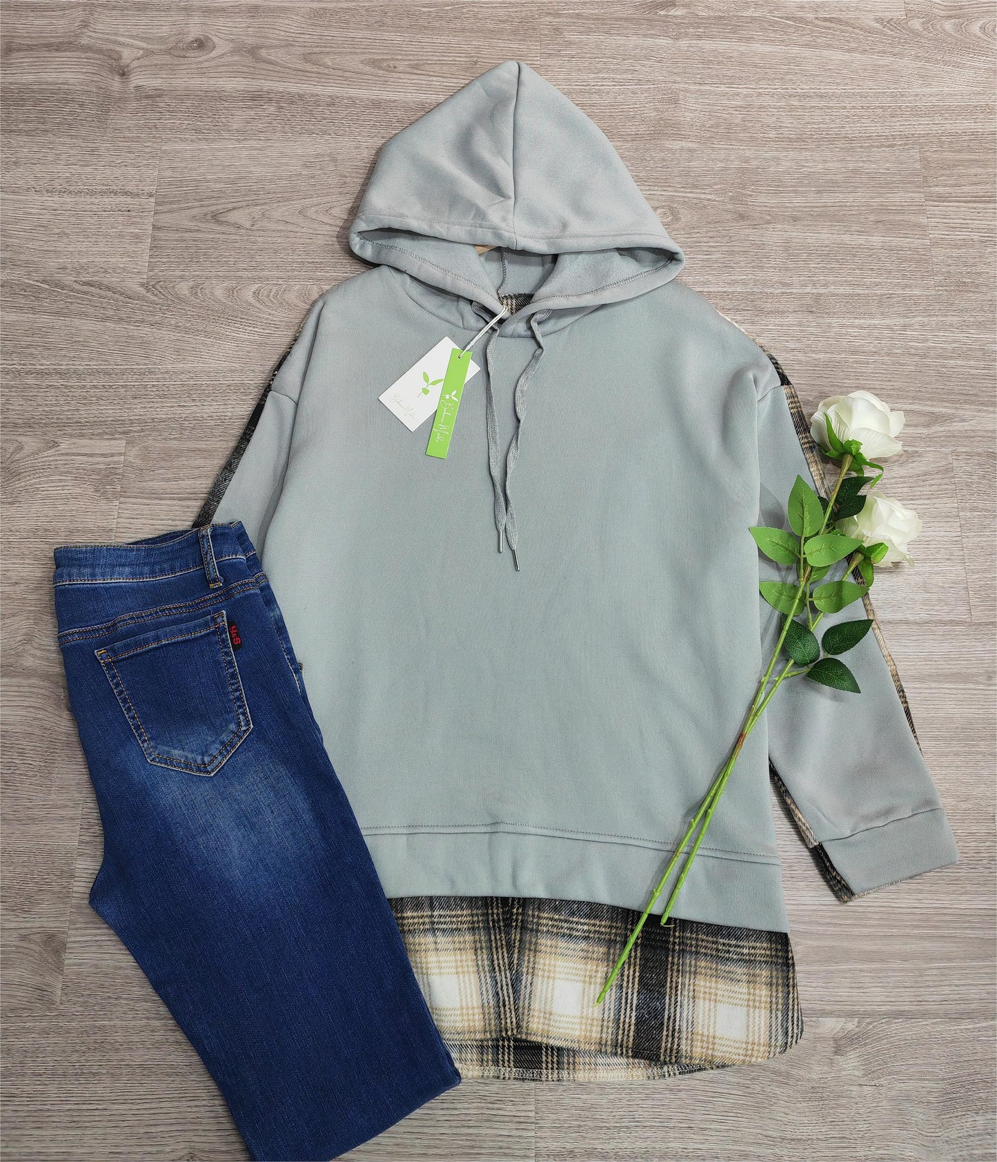 CM | Cómoda sudadera patchwork de manga larga