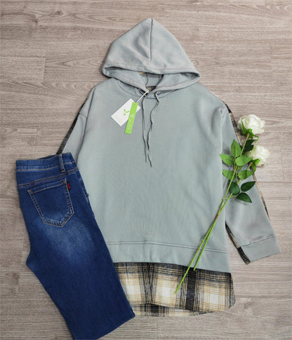 CM | Cómoda sudadera patchwork de manga larga