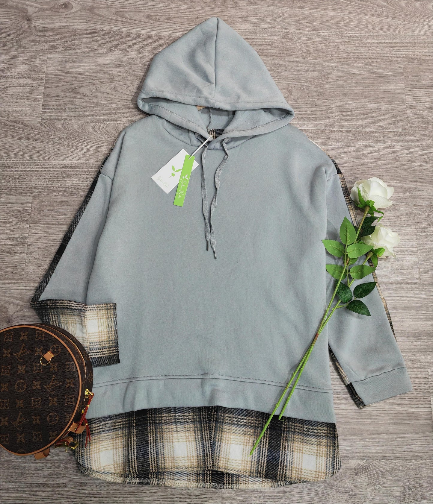 CM | Cómoda sudadera patchwork de manga larga